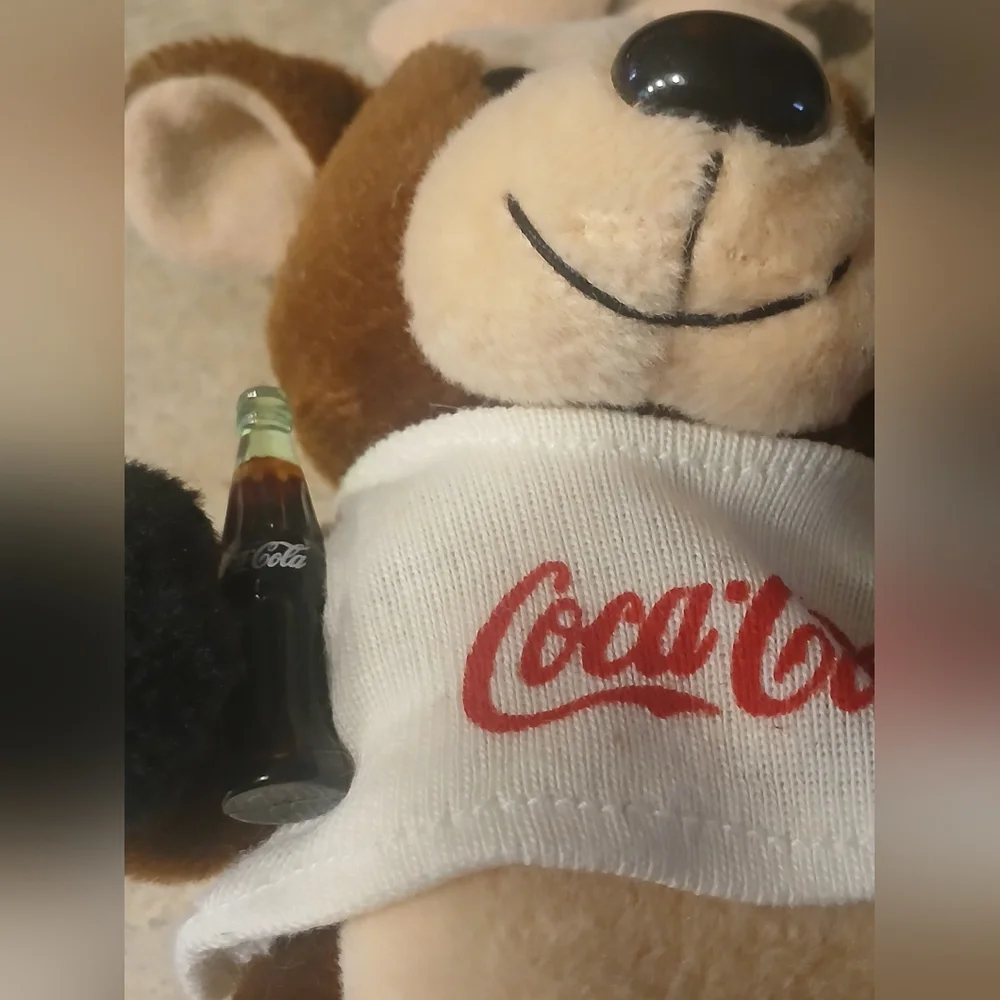 Coca-Cola Plush Reindeer with Bottle